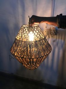 Oval Jute Hanging Lamp