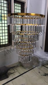 Round Crystal Hanging Chandelier