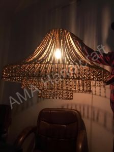 Wood Beaded Chandelier