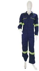 FSPRO Green Striped Cotton Safety Dangri Suit