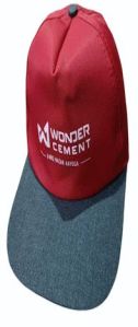 Non Denim Grey And Red  Promotional Cap