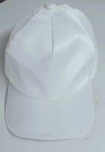 Plain White Polyester Cap