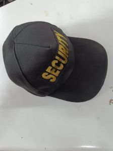 Poly Cotton Black Security Guard Cap