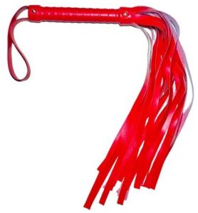 Red Leather BDSM Flogger