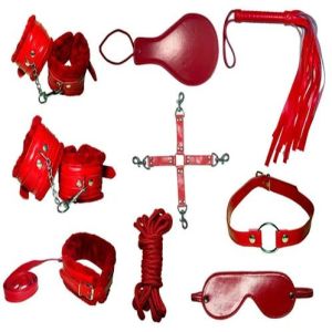 Red Leather BDSM Kit