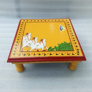 Wooden Hand Painted Chowki
