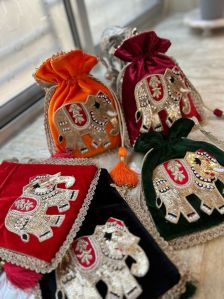 Zardosi Elephant Potli