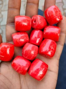 Red Round Glass Beads