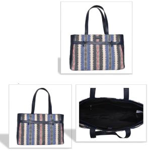 Cotton Nautical Laptop Bag