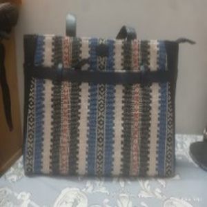 Cotton Striped Laptop Bag