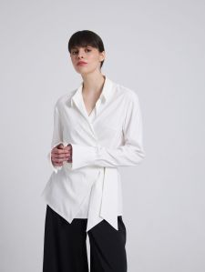 Casual Wear White Top With Black Wide-Leg Pants Co- Ord Sets