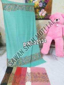 Pure Wool Semi Pashmina Kani Weaving Shawl