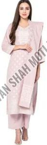 Pure Cotton Kani Weaving Suit With Stole
