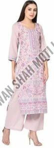 Pure Cotton Kani Weaving Suit With Stole