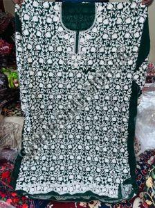 Pure Georgette Silk Embroidered Fully Jaal Kurti