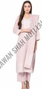 Pure Cotton Kani Weaving Suit With Stole