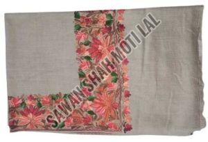 Ladies Semi Pashmina Embroidered Border Shawl
