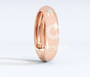 Rose Gold Celestick Round Flush Eternity Lab Grown Diamond Ring