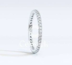 White Gold Celestick Round Full Eternity Lab Grown Diamond Ring