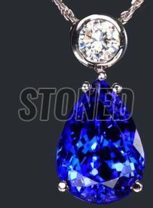 925 Sterling Silver Gemstone and Tanzanite Pendant