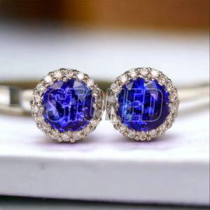 Engagement Tanzanite Stud Earring