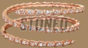 Ladies Cubic Zirconia 925 Sterling Silver Bracelet