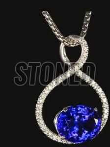 Silver Party Wear Tanzanite Pendant