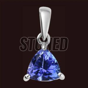 Trillion Silver Elegant Tanzanite Pendant