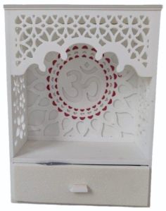 9X4X12 Inch White Wooden Temple