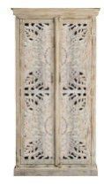 9X4X18 Inch White Wooden Almirah