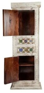 55X50X175 Inch White Wooden Cabinet