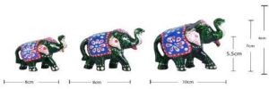 Metal Craft 3 Showpiece Elephant Set