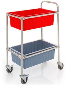 2 Shelves Crate Trolley