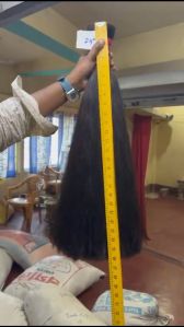 24 Inch Black Double Drawn Human Hair