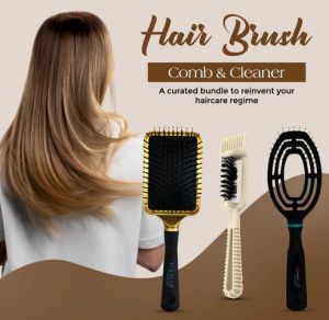 3 Piece Hair Brush Combo Set