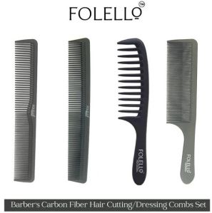 Carbon Fiber Hair Cutting Combs Set