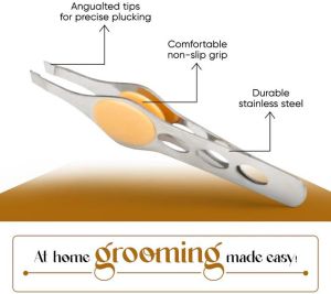 GB-3023 Square Tip Tweezer with Rubber Grip