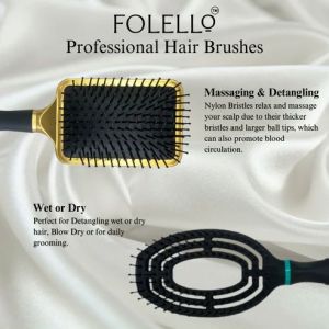 3 Piece Hair Brush Combo Set