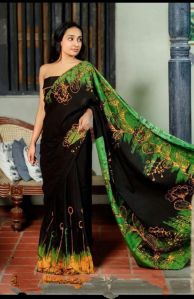 Printed Mulmul Cotton Saree