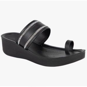 Ladies Black Casual Wear Sandal