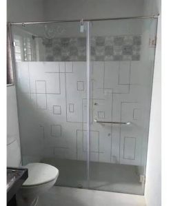 Bathroom Shower Etched Glass