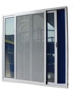 UPVC 3 Track Mosquito Net Sliding Door