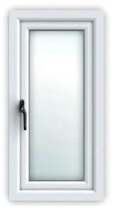 UPVC Single Door Casement Frosted Glass Window
