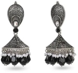 German Oxidized Silver Jhumka