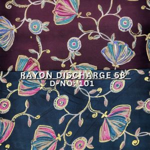 Rayon Discharge Printed Suit Fabric