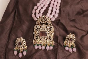 Art No. 1000 Long Kundan Necklace Set