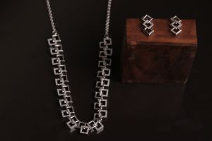 Art No. 416 Short Diamond Necklace Set