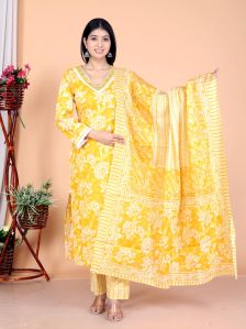 Cotton Kurti Set with Dupatta