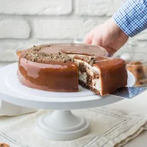 Eggless Caramel Dry Fruit Cake