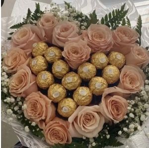 Pinkish Silver Charisma Chocolate Bouquet